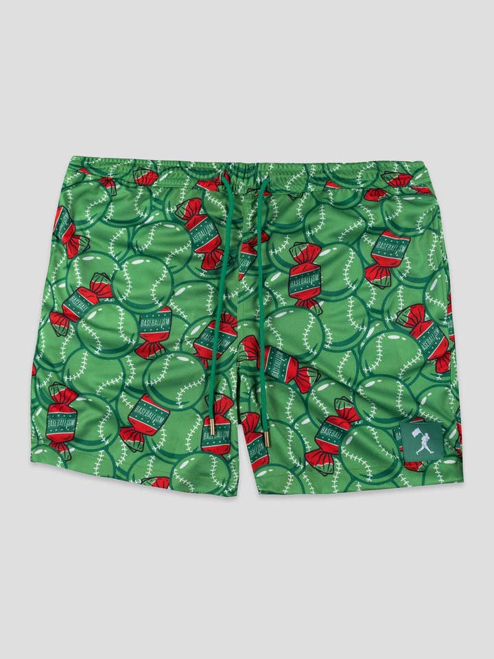 Bubbles en Doubles Diamond Air Mesh Shorts - Walk-Off Watermeloen voor wholesale door Baseballism