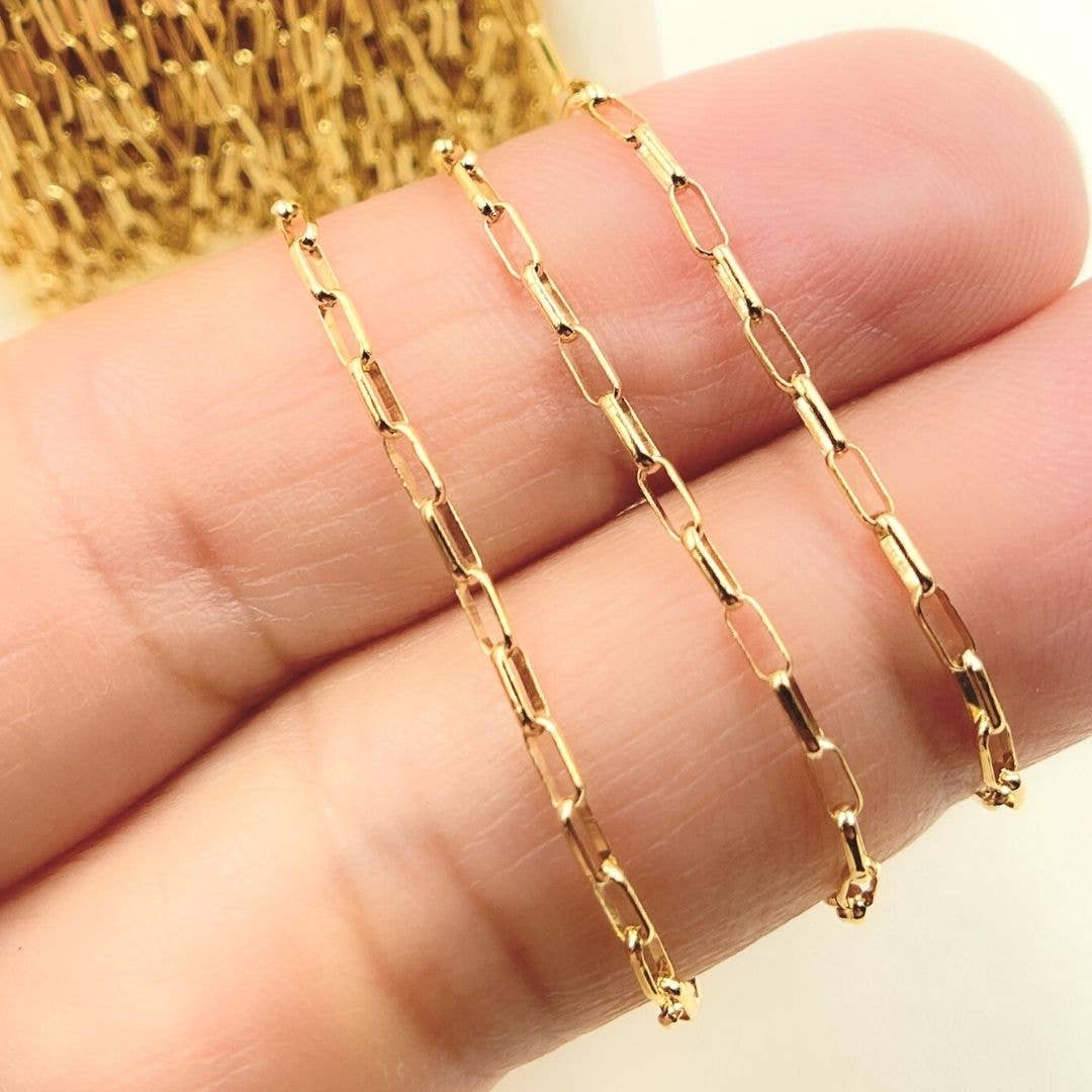 Jewels & Chains – wholesale Kedjehalsband – 1217GF . 14k Guldpläterad Boxkedja1