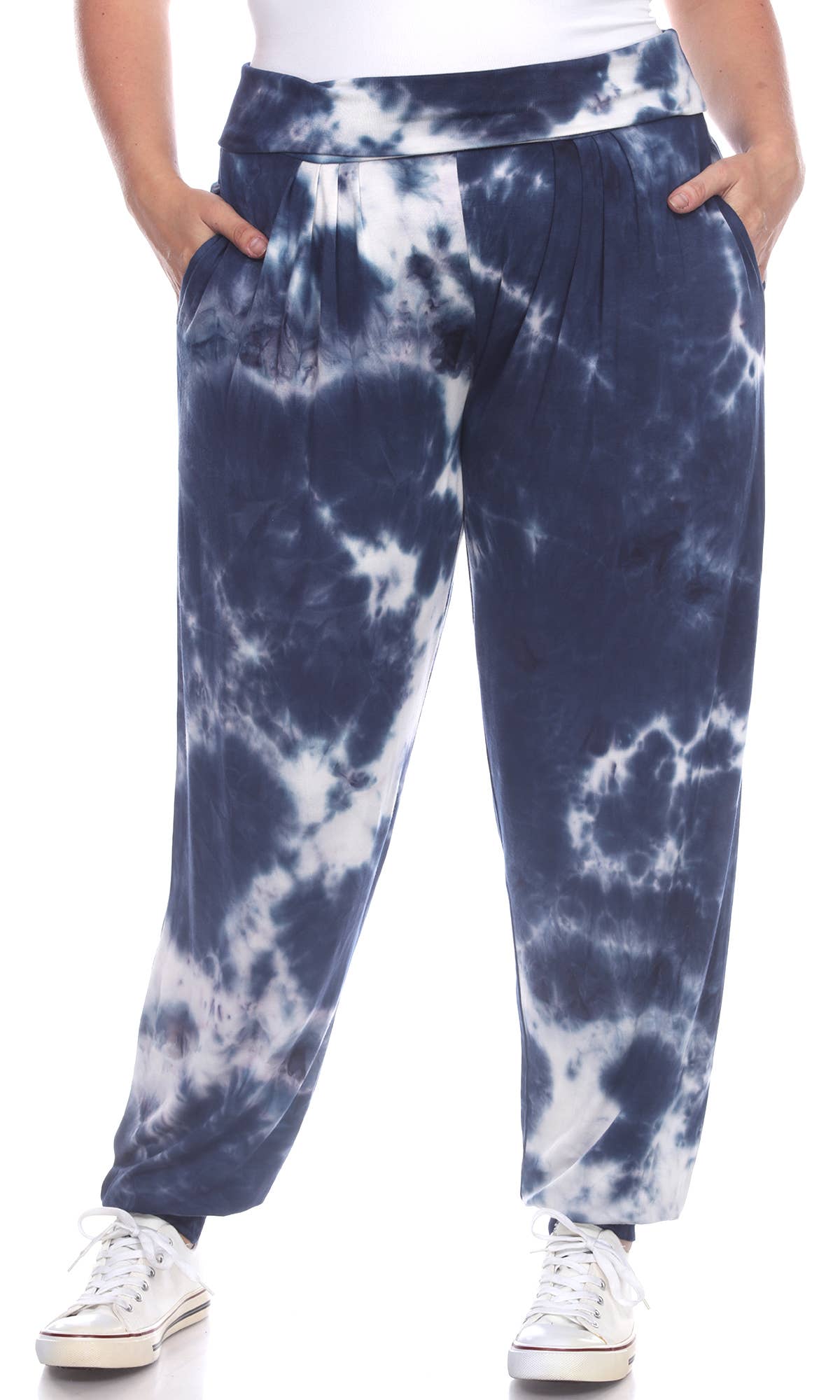 WHITE MARK - Venta al por mayor Pantalones - Mujer - MÁS EL TAMAÑO DE LAZO DYE HAREM PANTALONES5