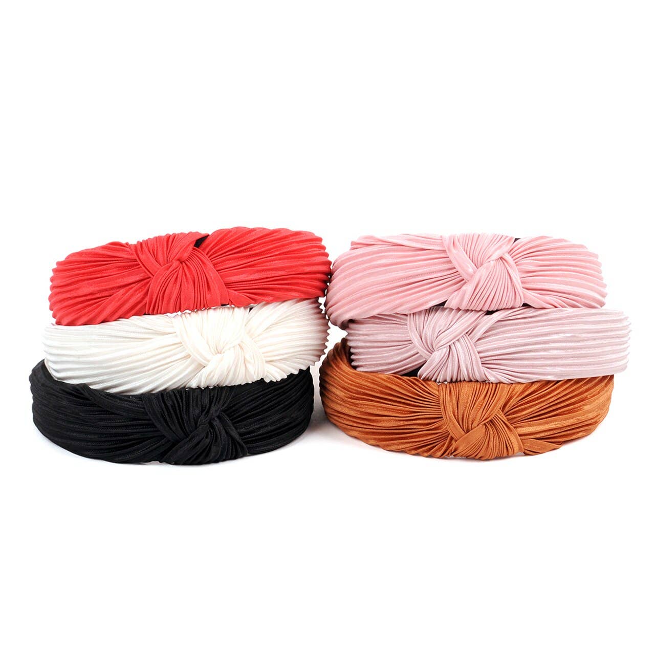Selini New York - Wholesale Fashion Headband - Women's - Pleated Solid "C" Shaped Head Band1