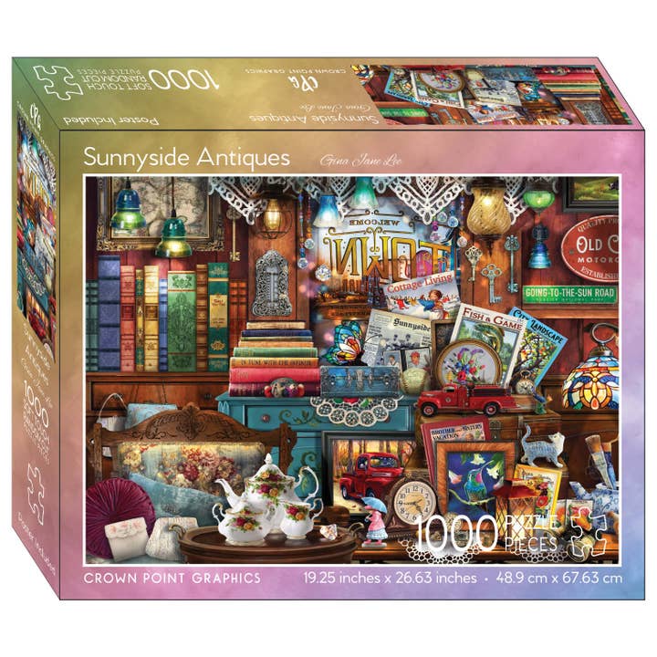 Sunnyside Antiques- 1000 Piece Jigsaw Puzzle for wholesale by Crown Point Graphics