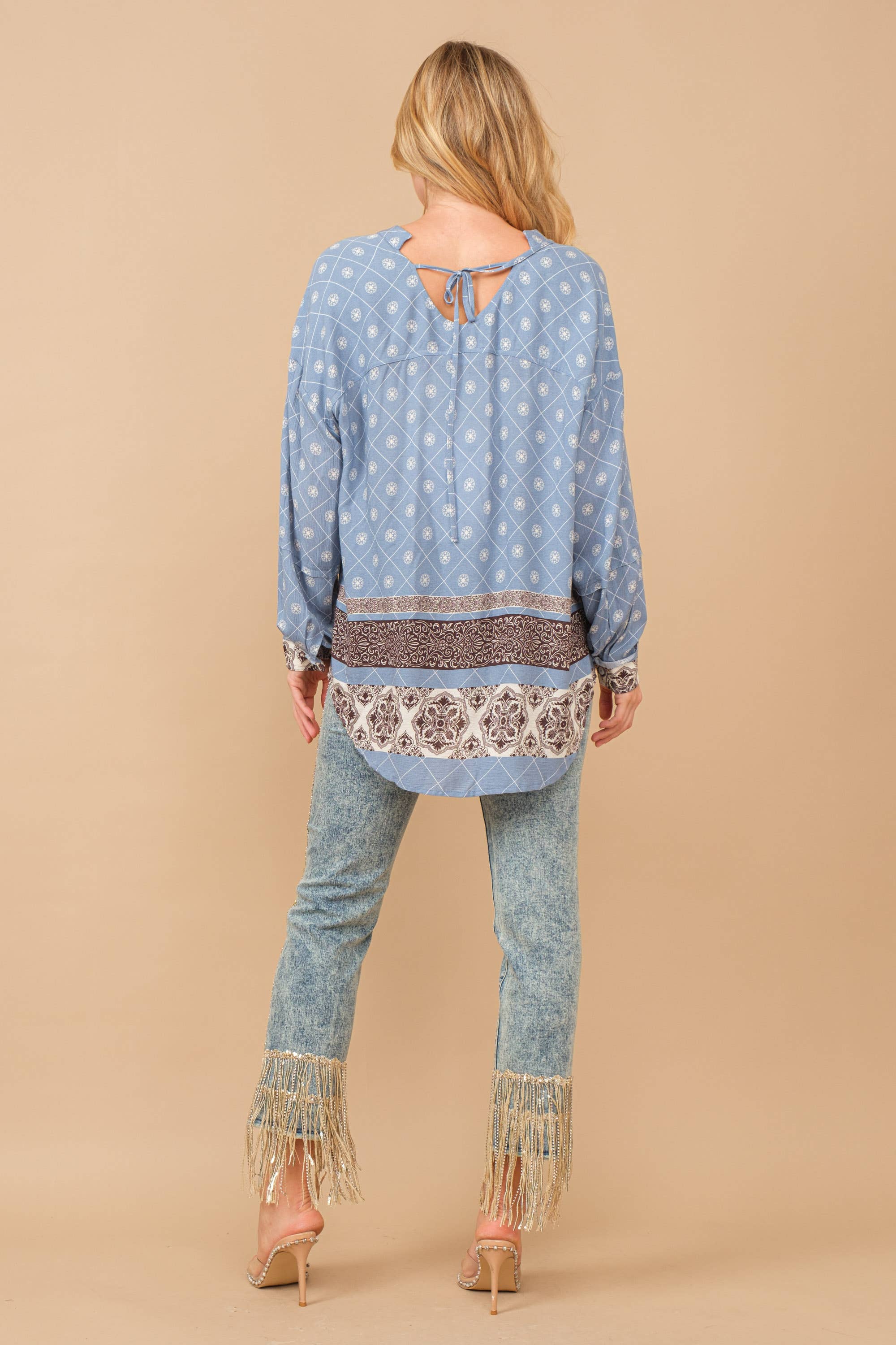 Blue B - Wholesale Jeans - Women's - 80058P - Garment Washed Side Sequin Tape Fringe Denim Jeans15