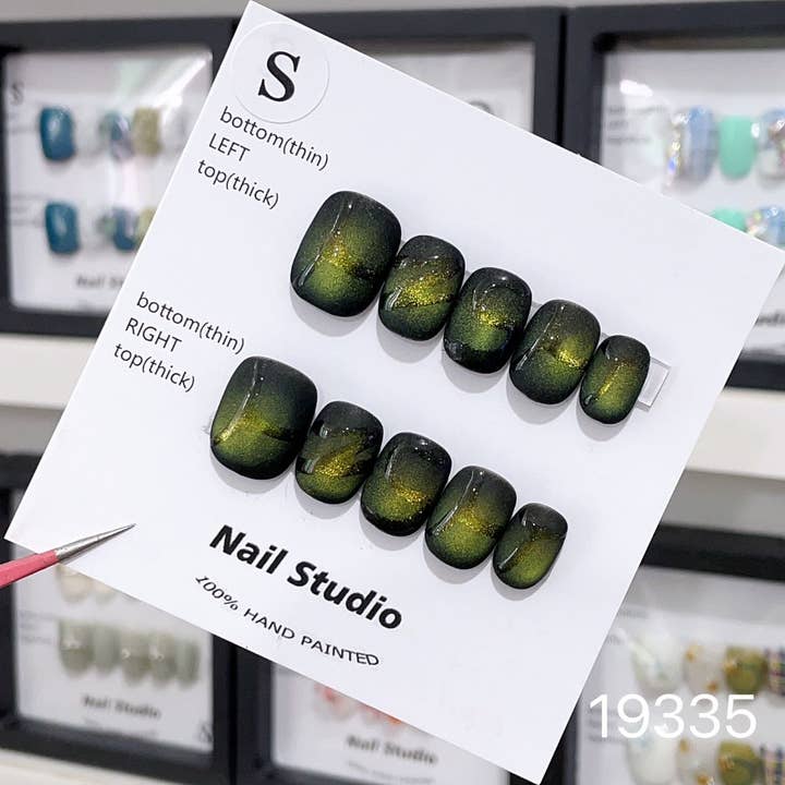 hand made Press on Nails 19335 for wholesale by foamboxnail