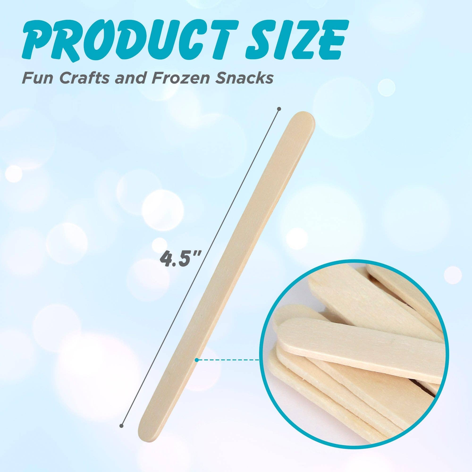 The Toy Group - Wholesale Art Set - Kids & Baby - Darice 2000 Pcs Popsicle Stick, 4.5" Natural Wood sticks1