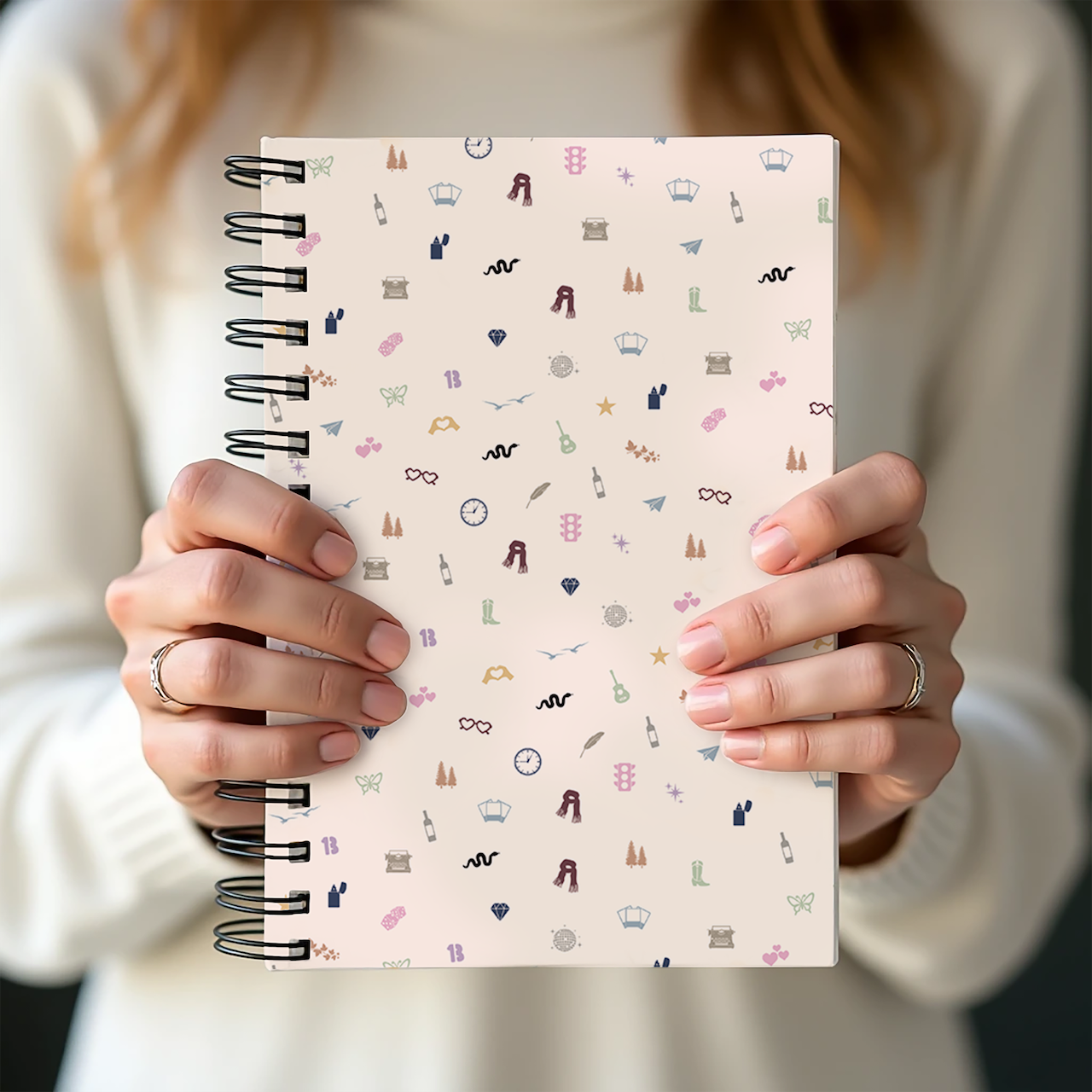 Ashley Gail Creaties - Wholesale Notebook - TS Eras Symbols Spiral Notebook0