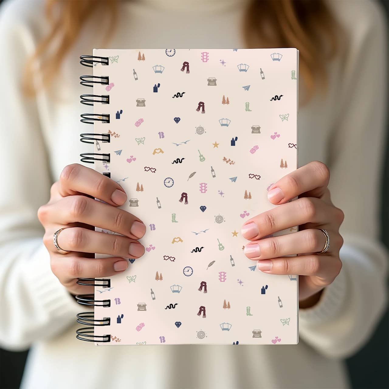 Ashley Gail Creaties - Wholesale Notebook - TS Eras Symbols Spiral Notebook