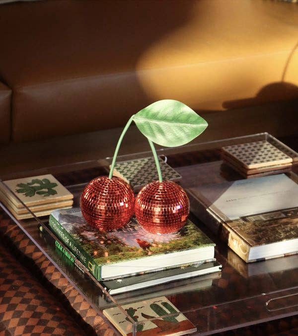 INSPECIAL HOME – wholesale Decorative tabletop object – Cherry Disco Ball, Whimsical Quirky Decorative Decor Object4