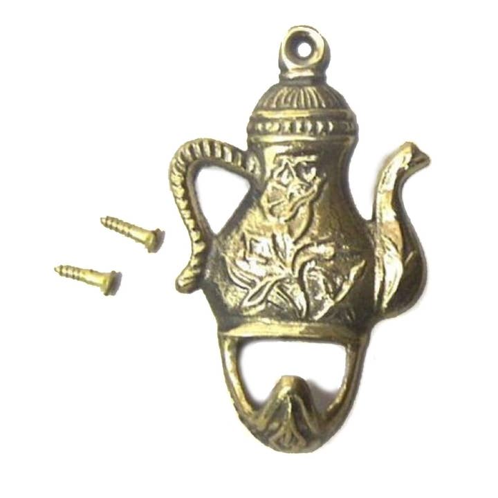 Solid Brass Kettle Key Hanger, Brass 3" for wholesale by India Overseas Trading Corporation