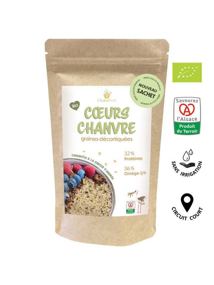 Semi di Canapa Decorticati Bio (FR) | Proteine + Omega per la vendita all'ingrosso da parte di Chanvr'eel & Carat'eel