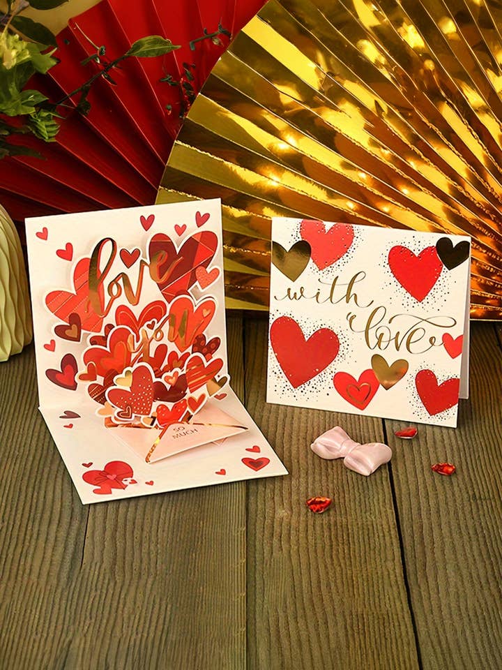 LDC Love You Valentines Day Pop Card for wholesale by Little Daisy Closet