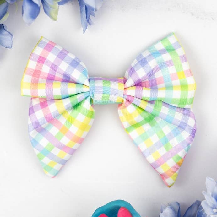 Once and Flor-all - Gingham Sailor Bow Tie for wholesale by Pawfect Pals