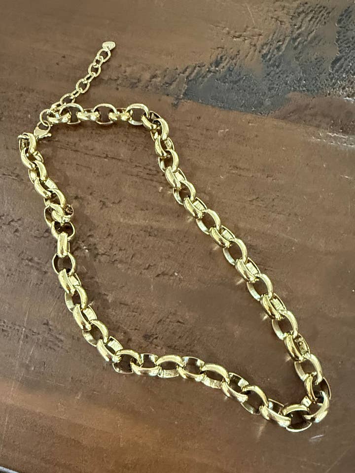Collier à maillons ovales épais et étanche pour la vente par bubs & sass
