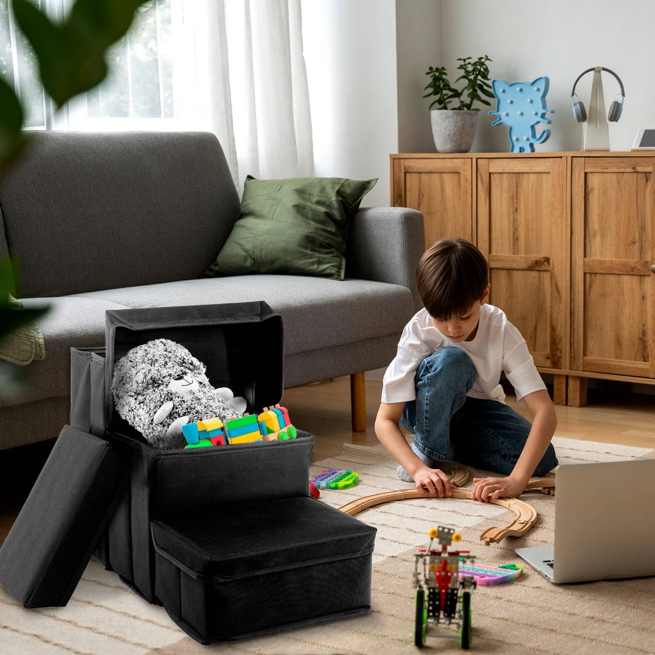 Precious Tails - Vente Escalier et rampe – chat et chien - Étapes de rangement pliables Home Base en 3 étapes pour animaux de compagnie29