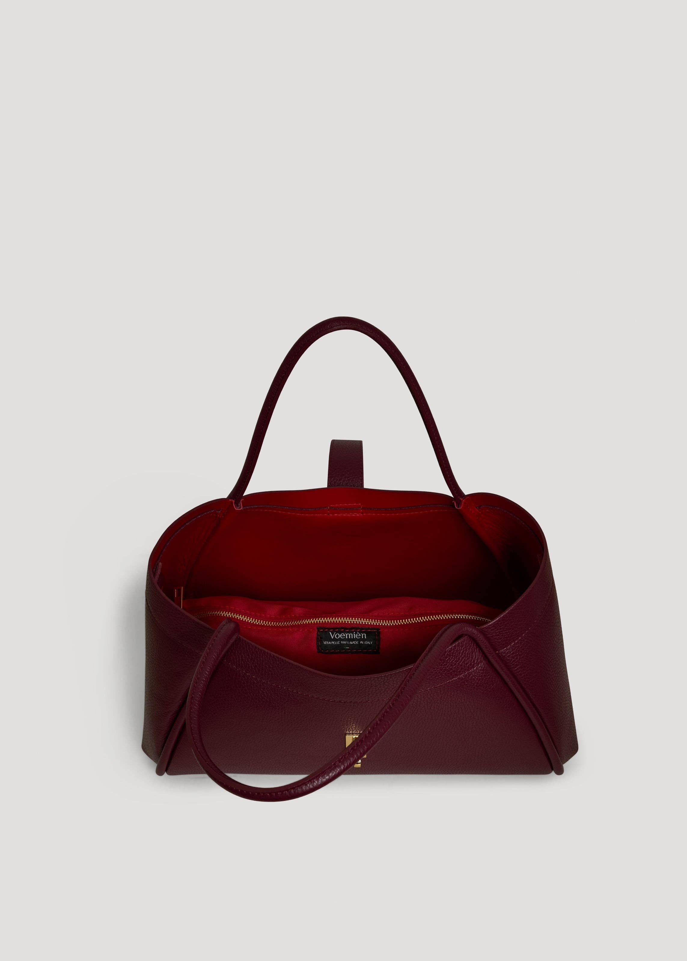 Prestige Milano - Wholesale Tote Bag - Women's - Borsa Mayfair in pelle Togo bordeaux5