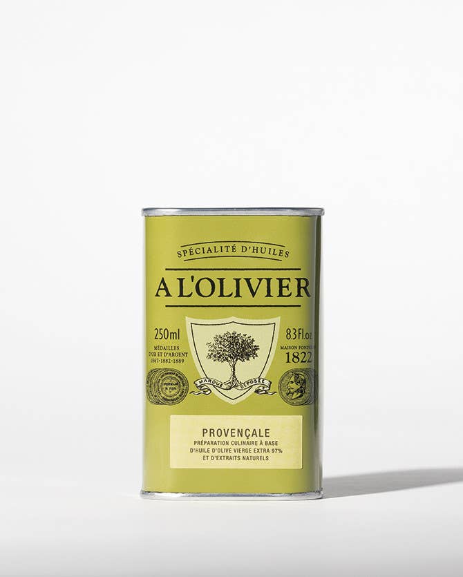 Gourmet Food Solutions, Inc. - Wholesale Olive Oil - Herbs de Provence Aromatic Olive Oil, A L'Olivier 250ml tin