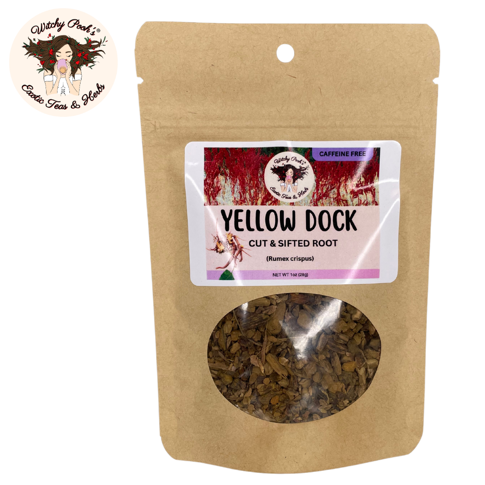 Witchy Pooh's Exotic Teas & Herbs - Wholesale Loose Tea - Witchy Pooh's Yellow Dock Tea - Cut & Sifted Root, Caffeine 0