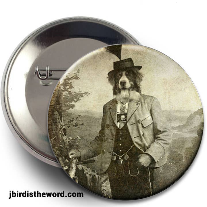 The Wild Oddisorium - Wholesale Lapel Pin/Button - Dog Buttons, Pins, Badges, POS, Funny Dogs in Clothes, Cute41