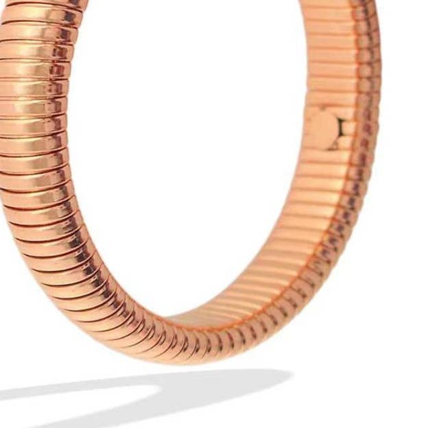 HoopLa - Wholesale Bangle Bracelet - Â Cobra Tobogas Omega Stretch -Waterproof- 14K Gold-PVD14