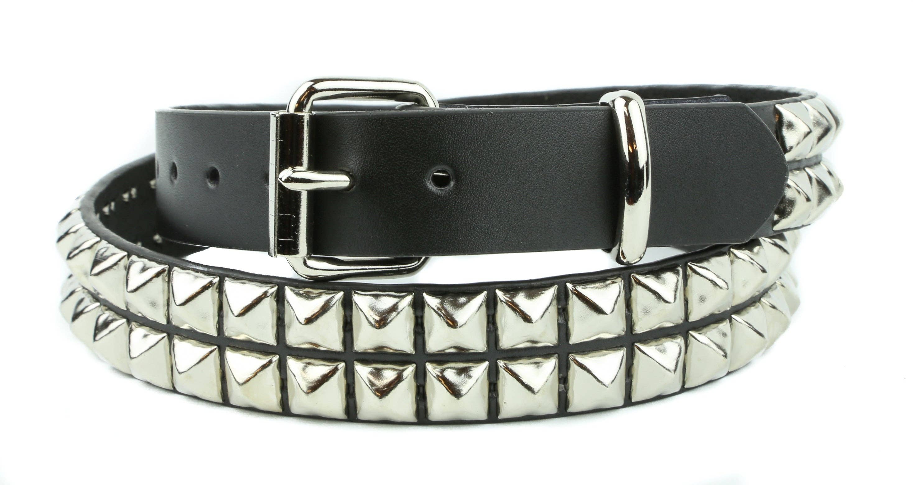 Funk Plus - Wholesale Belt - Women's - BT117 2 ROW 1/2' PYRAMID STUDS, 1 1/4" WIDE5