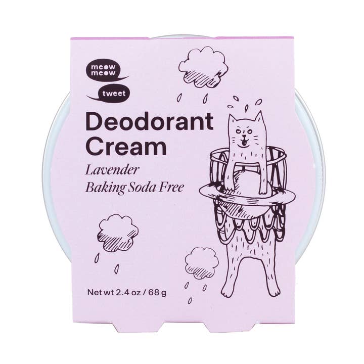 Lavender Baking Soda Free Deodorant Cream for wholesale by Meow Meow Tweet