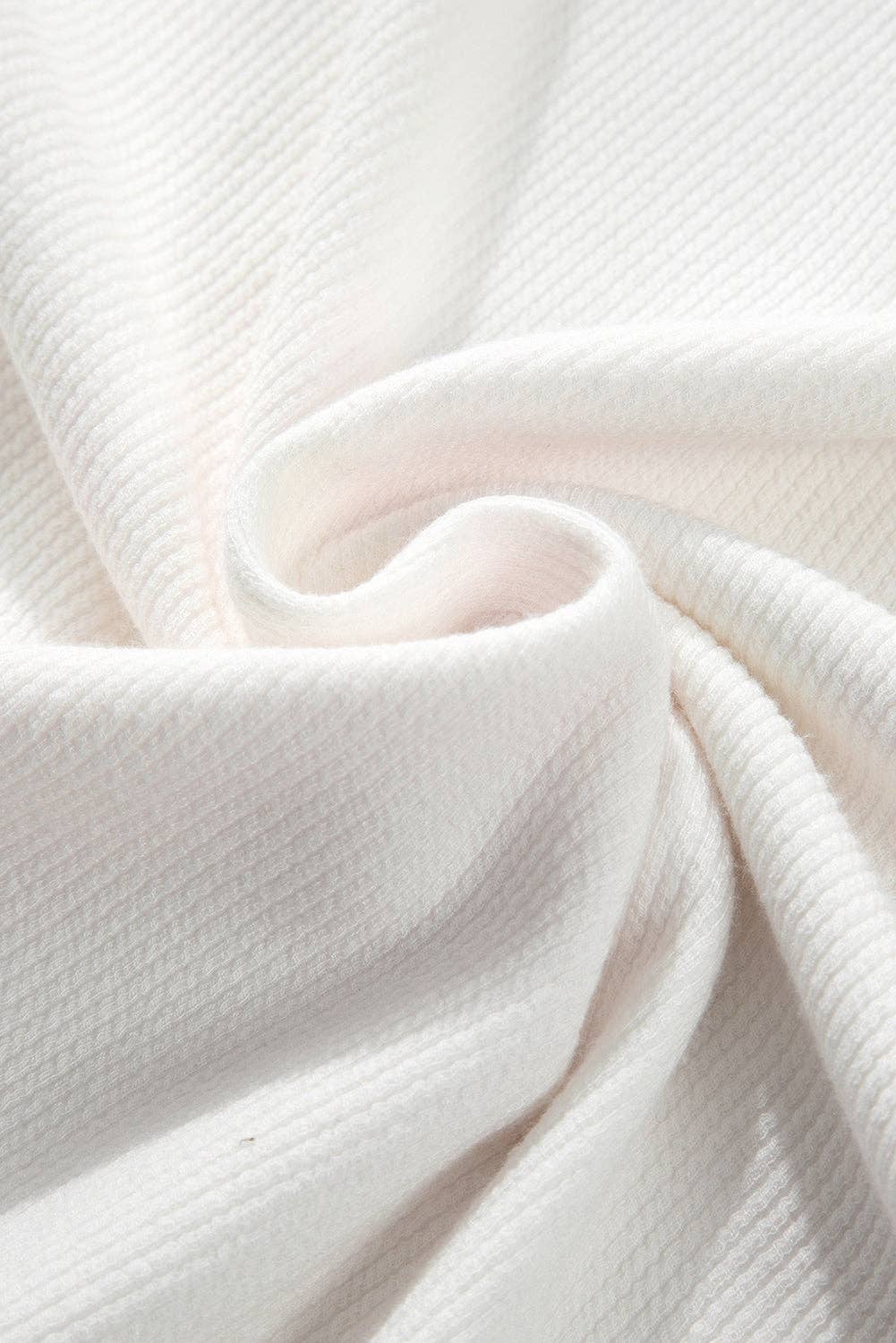 Blanco Top de cuello redondo con mangas largas de venta al por mayor en Faire9