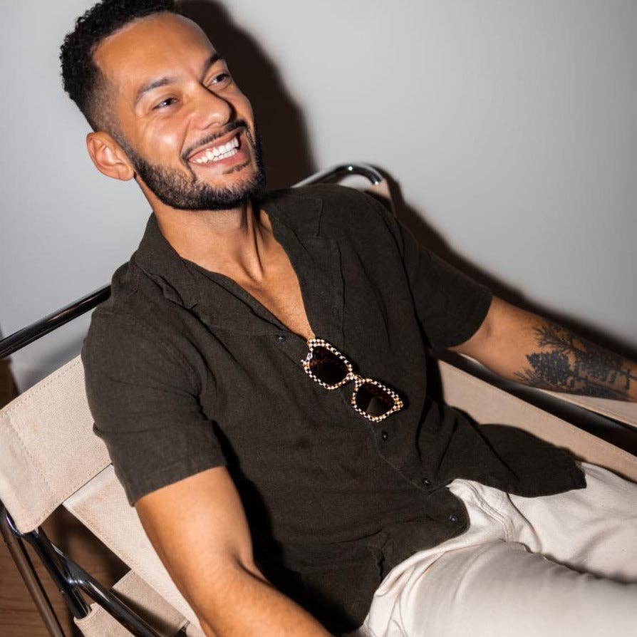 SARDINE – wholesale Sunglasses – Women's – SARDINE - Demi - Toasted Moxie Checkered Square Sunglasses8