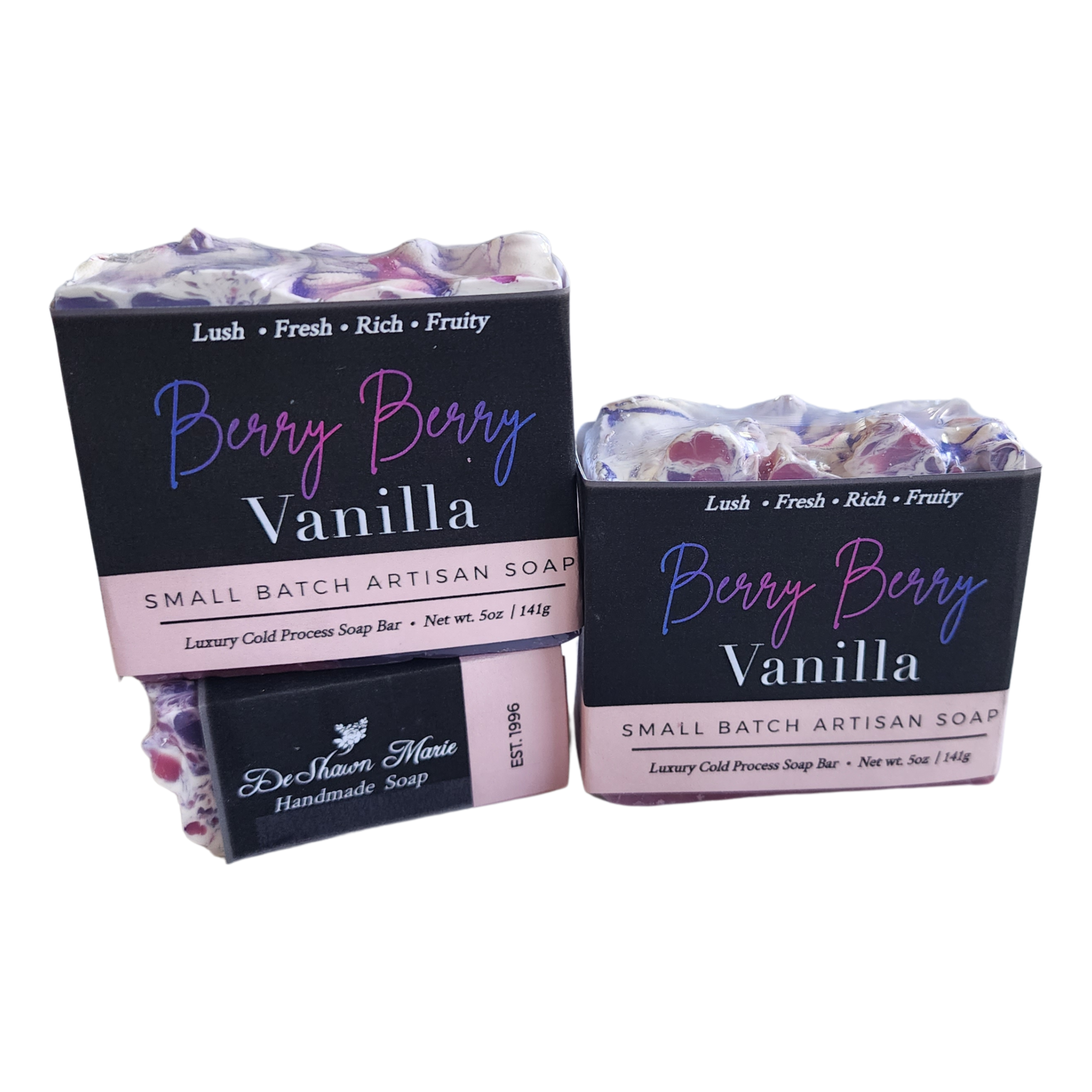 DeShawn Marie Soap Boutique - Wholesale Bar Soap - Berry Berry Vanilla Soap Bar3