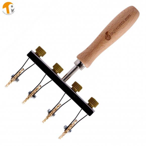 Tagliapasta - Wholesale Pasta Maker - Adjustable pasta cutter with 4 toothed brass wheels 38 mm1