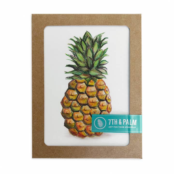 Set di carte in scatola con ananas per la vendita all'ingrosso da parte di 7th & Palm