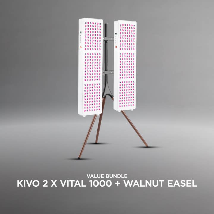 Kivo Vital 1000 Pack : 2 x Vital 1000 & Support Chevalet pour la vente par Kivo Red Light Therapy