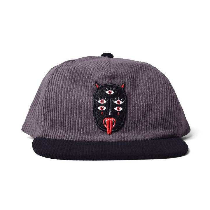 Charcoal Corduroy Snake Lord Hat for wholesale by The Park After Dark