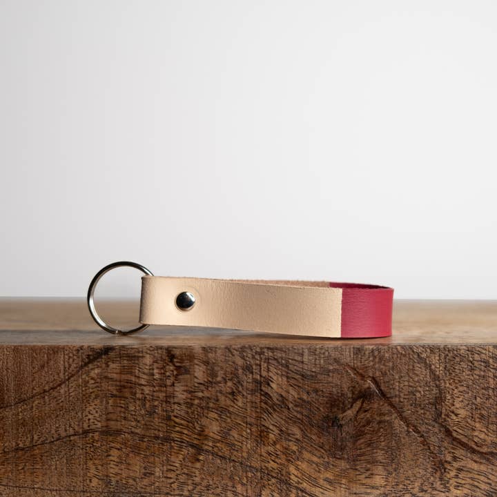 Porta-chaves em pele pintado à mão, Porta-chaves colorido para mulher por atacado de Maiook