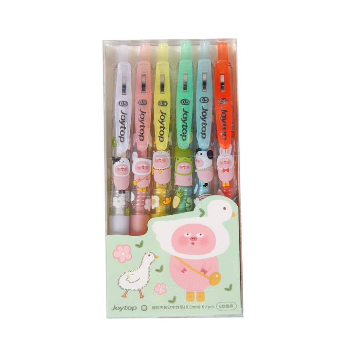 CutePiggy svart bläckgelpennsats för wholesale av Yenzee Stationery