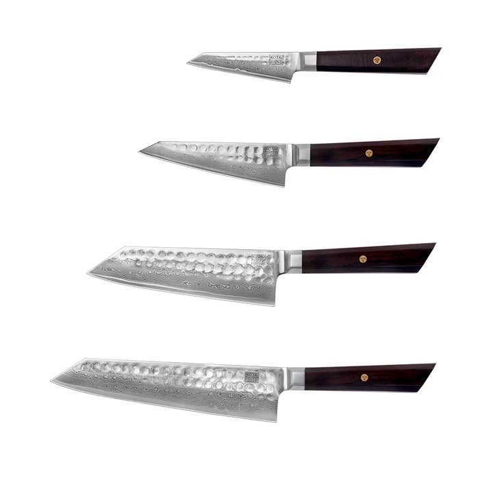 Complete 4-delige messenset - Bunka Damascus collectie voor wholesale door KOTAI