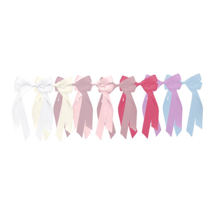 Bows Arts - Wholesale Hair Bow - Women's - Satin Double Long Tail Bow - Spring Colors0