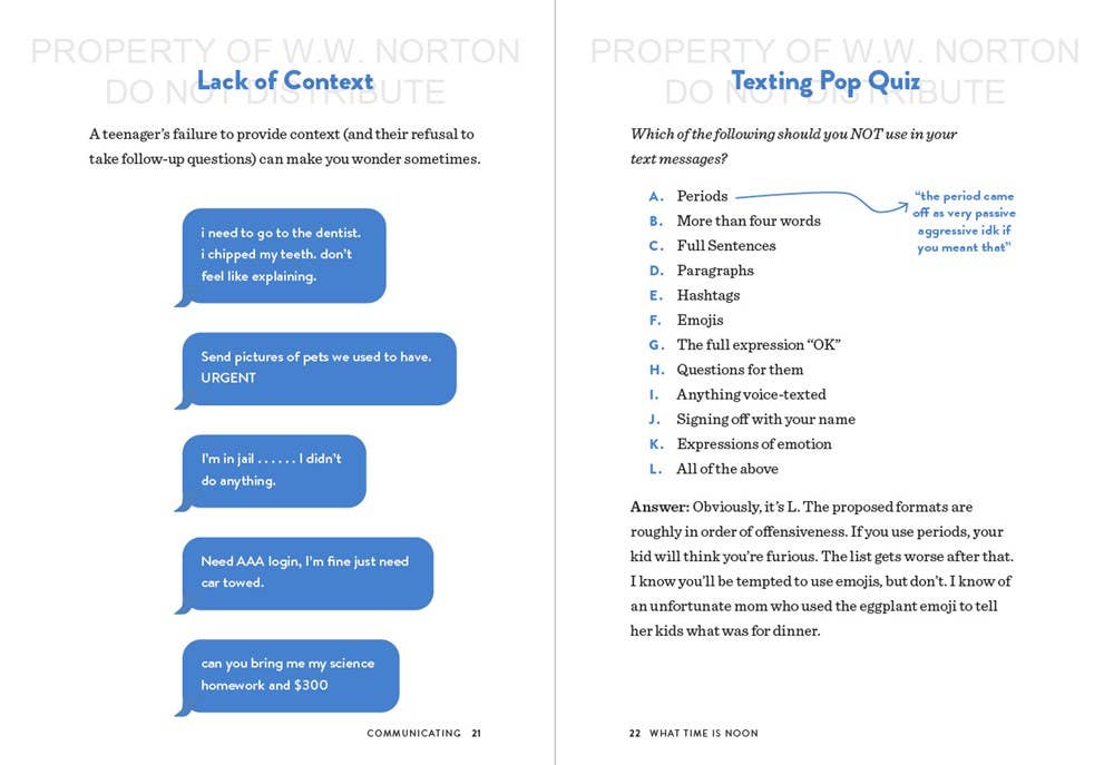 W. W. Norton - Wholesale Humor - What Time Is Noon?: Hilarious Texts, Ridiculous Feedback3