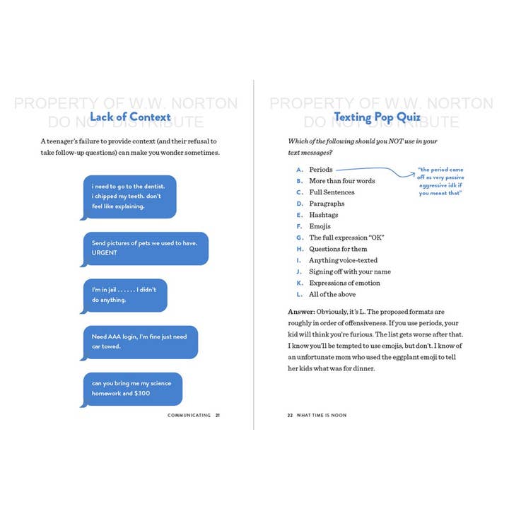 W. W. Norton - Wholesale Humor - What Time Is Noon?: Hilarious Texts, Ridiculous Feedback3