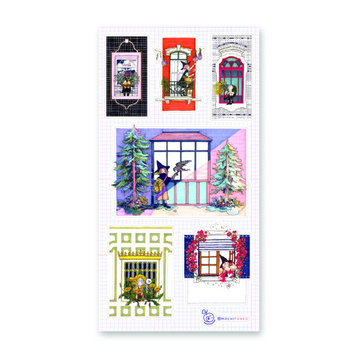 Whimsical Windows 1 Sticker Sheet for wholesale by STICKII