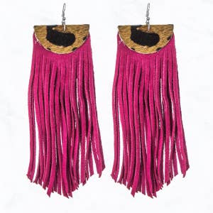 Faith and fringe leather earrings Best Seller Authentic Louis