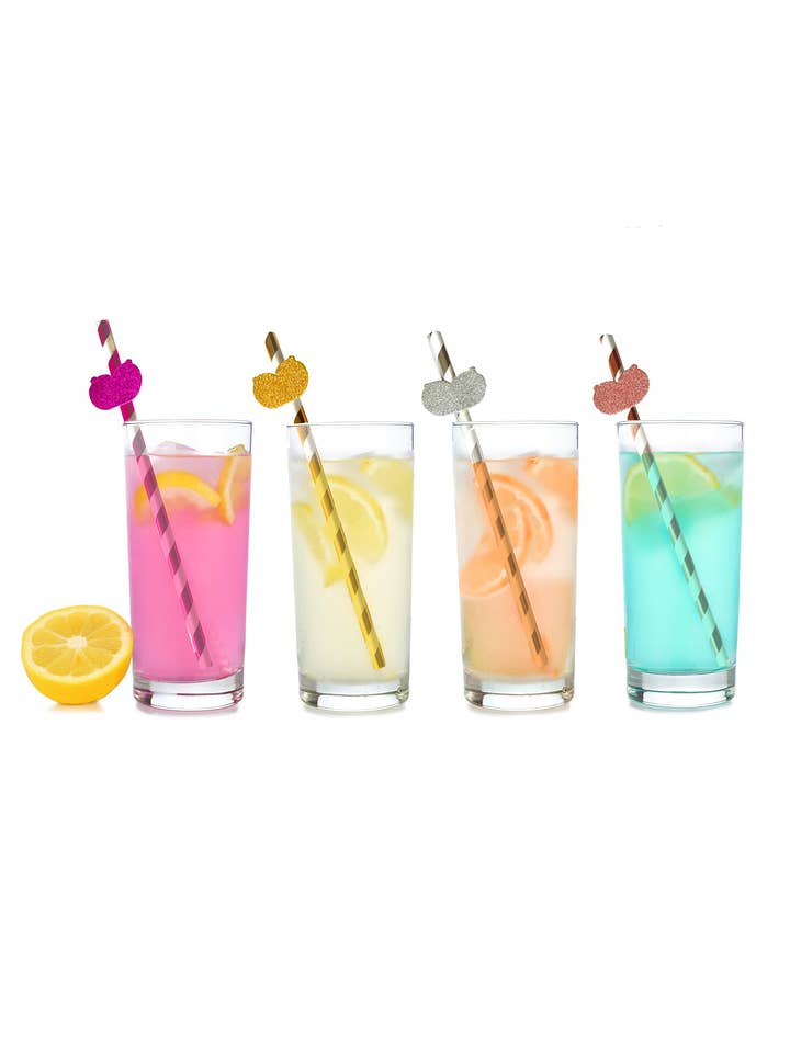 Glitterati Boobie Tall Straws for wholesale by Little Genie Productions