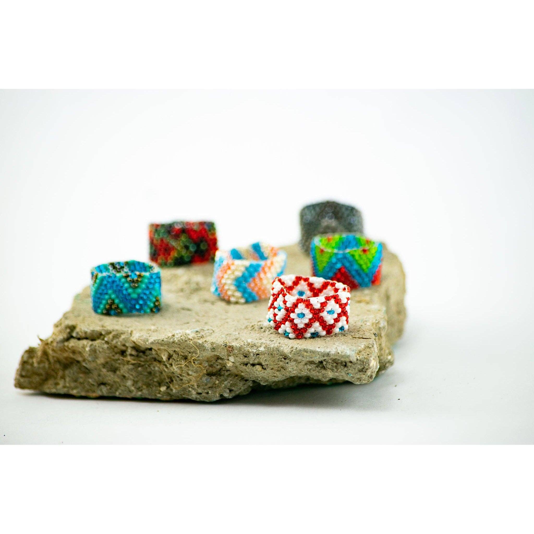 Lumily – wholesale Band/stacked ring – Tania Seed Bead Ring (Assorted) - Guatemala2