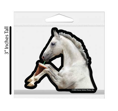 Horse Hollow Press - Wholesale Sticker - 3" Tumbler Horse Sticker / Coffee & Starbucks / WATERPROOF
1