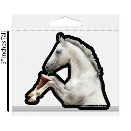 Horse Hollow Press - Wholesale Sticker - 3" Tumbler Horse Sticker / Coffee & Starbucks / WATERPROOF
1