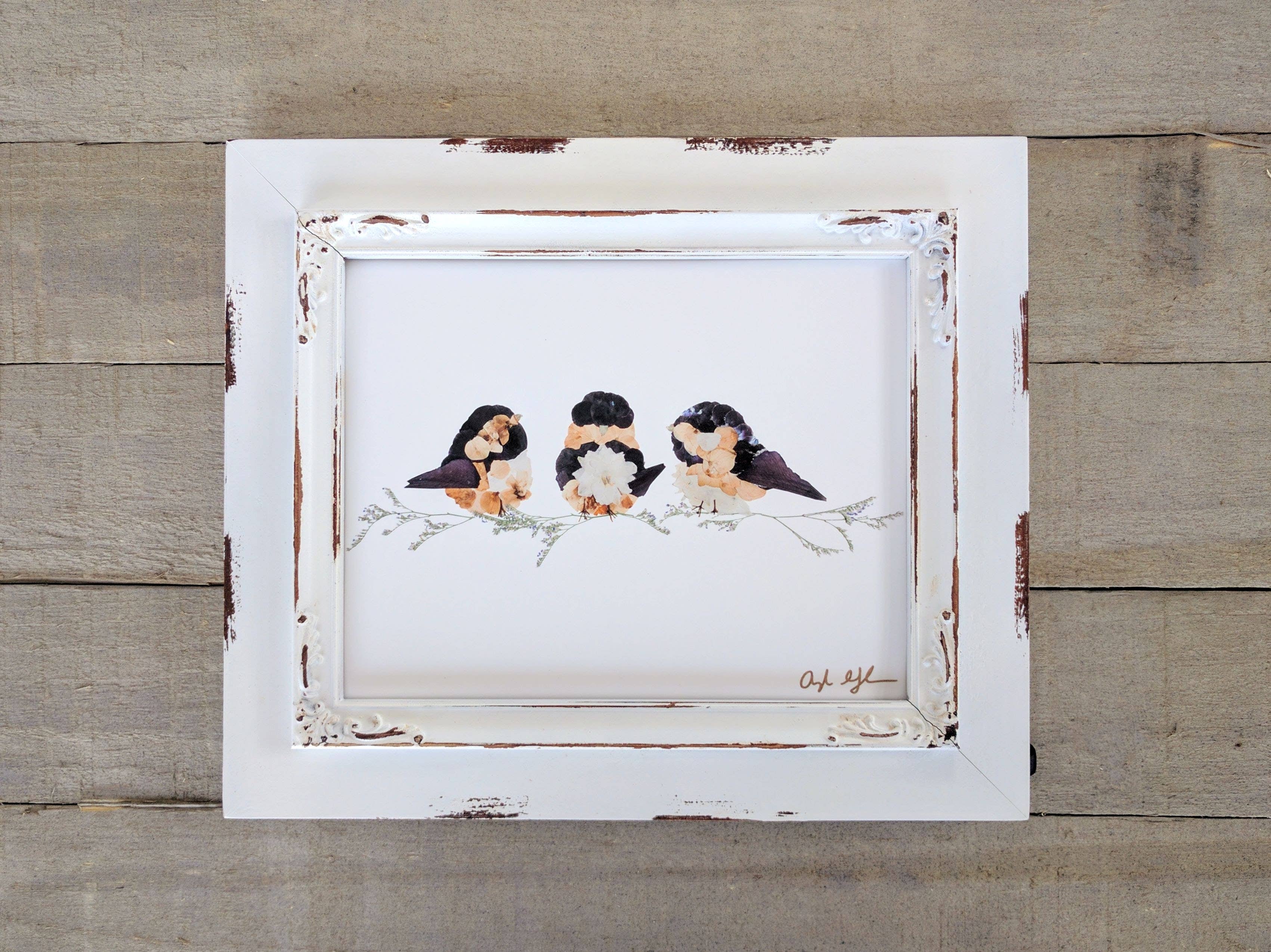 Oxeye Floral Co. - Wholesale Art Print - Chickadees Print | Pressed Floral Art2