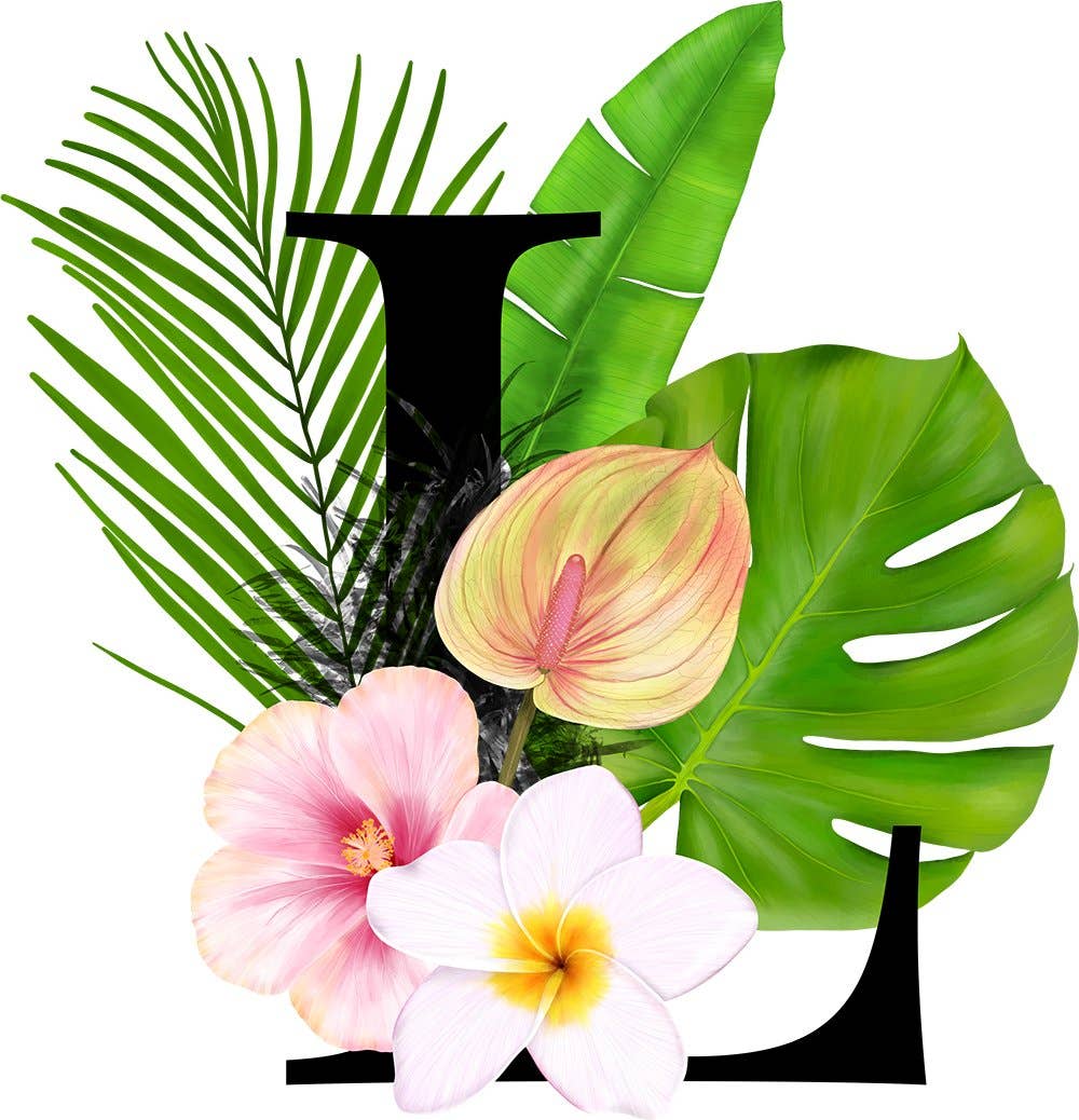 Mason Jar Merchant – Großhandel Trinkglas/Tasse – Einmachglas-Tumbler mit tropischem Monogramm11