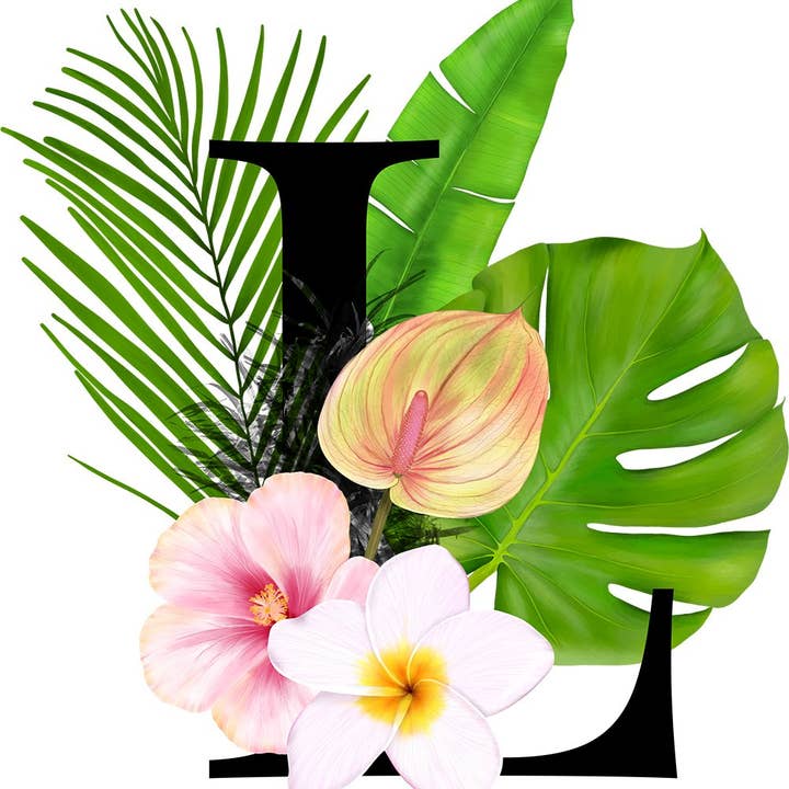 Mason Jar Merchant – Großhandel Trinkglas/Tasse – Einmachglas-Tumbler mit tropischem Monogramm11