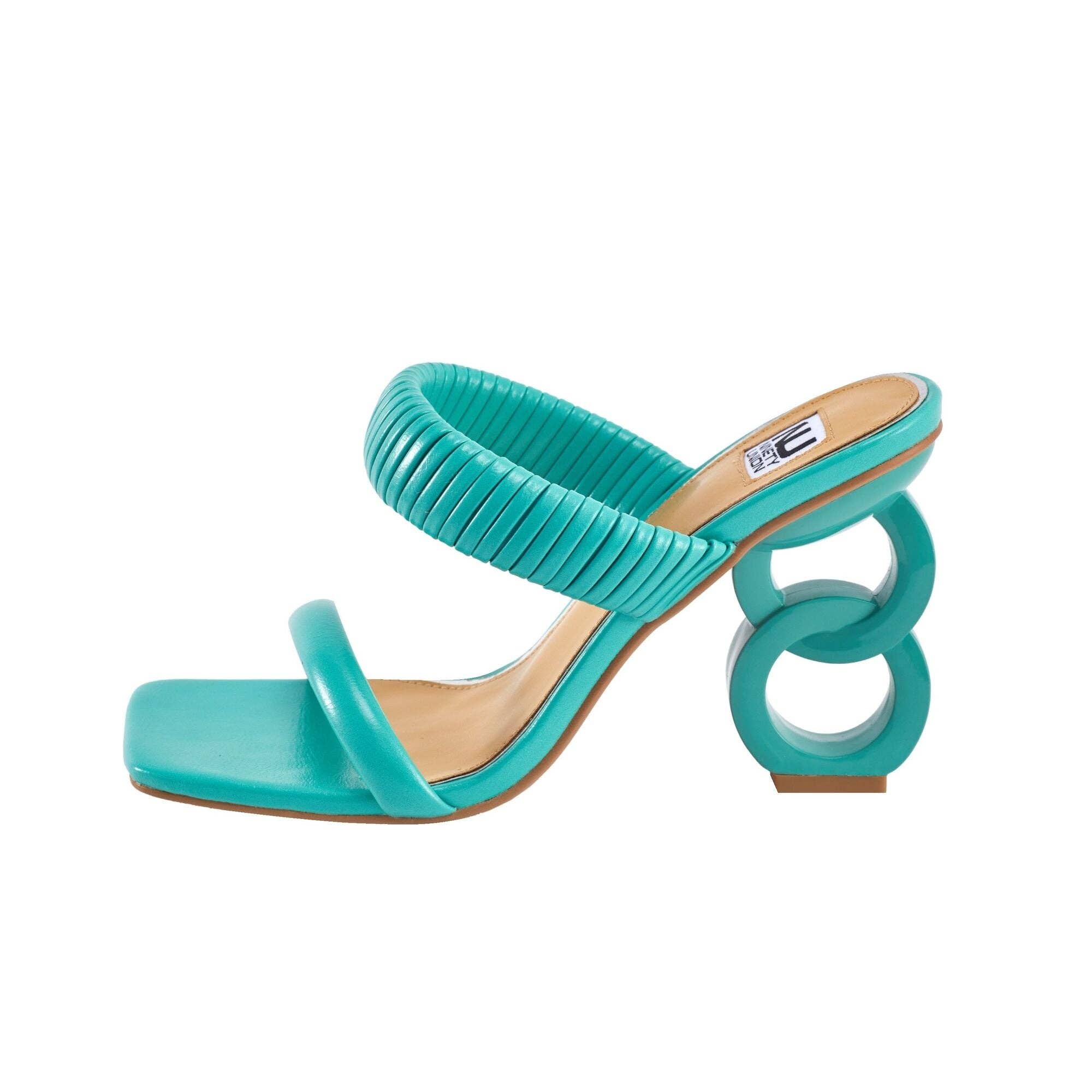 LADY COUTURE – Engroshandel Højhælede sko - Dame – Ninety Union RADDLE metalhæl plisseret tobåndsglide35