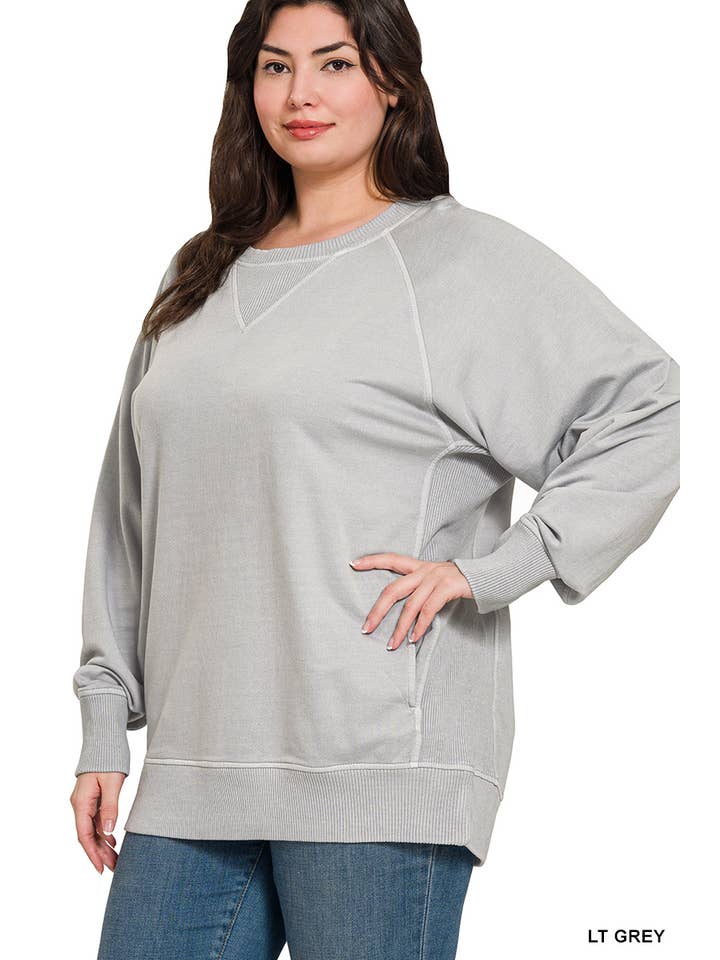 Vanilla Monkey - Wholesale Sweatshirt - Women's - Plus Pigment Dyed French Terry Pullover28