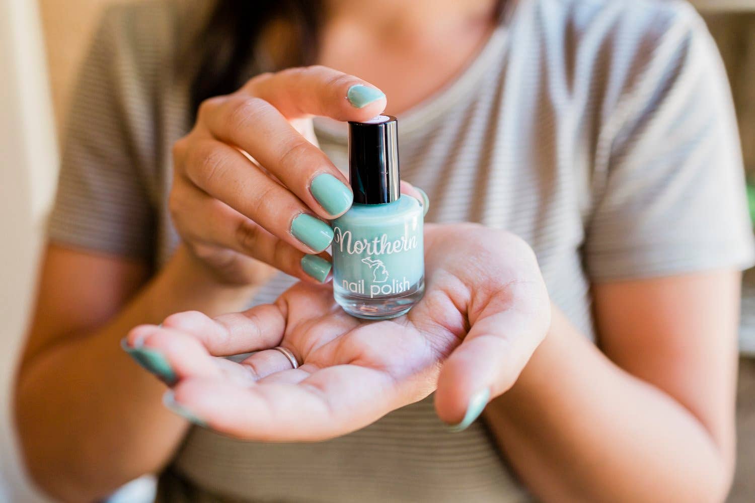 Northern Nail Polish - Wholesale Nail Polish - Leland Blue ~ Nail Polish Turquoise Creme Toxin Free Vegan Eco5