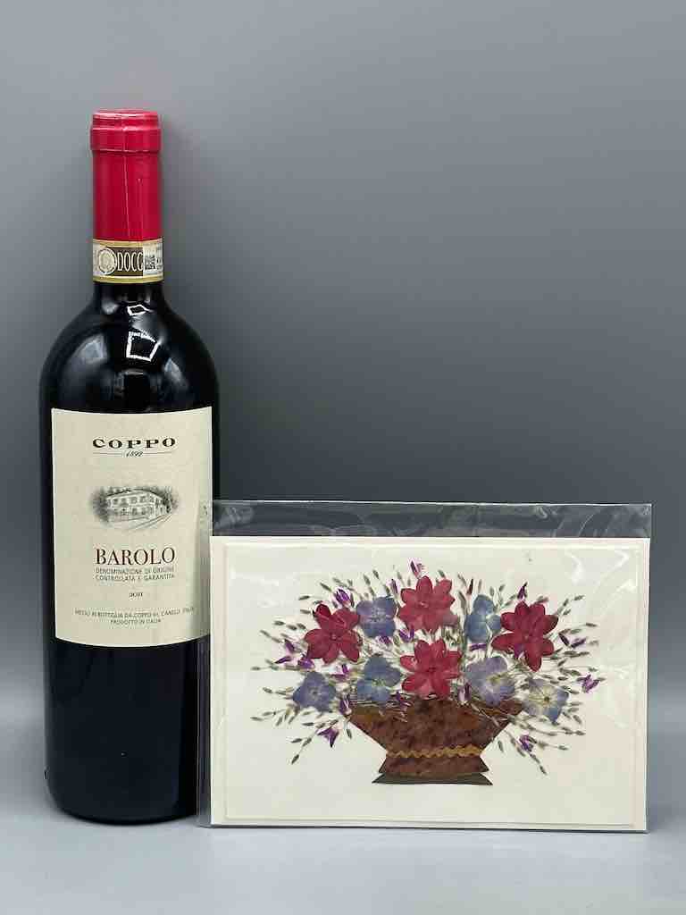 The Niger Bend - Vendita all'ingrosso Biglietti di auguri generici - Biglietto di auguri con fiori veri essiccati pressati a mano - Floral Ar5